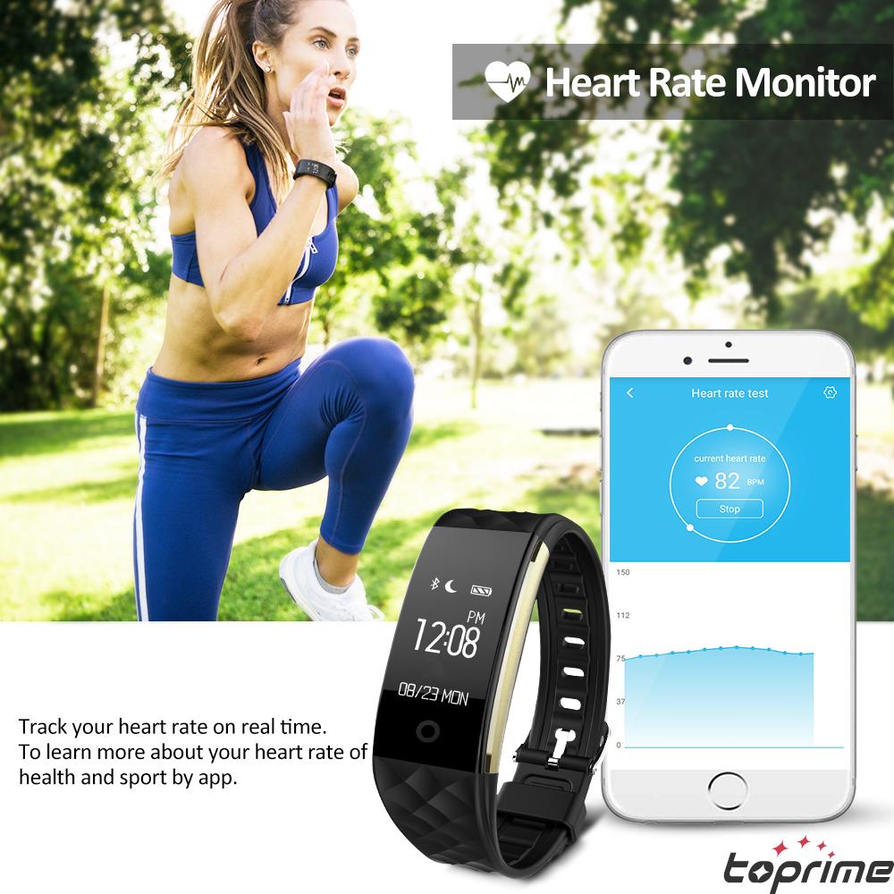 Fitness Tracker, Toprime Waterproof Activity Tracker with Heart Rate Monitor Sleep Monitor