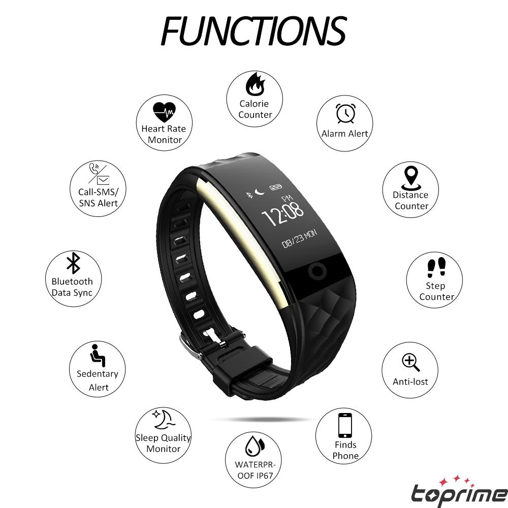 Fitness Tracker, Toprime Waterproof Activity Tracker with Heart Rate